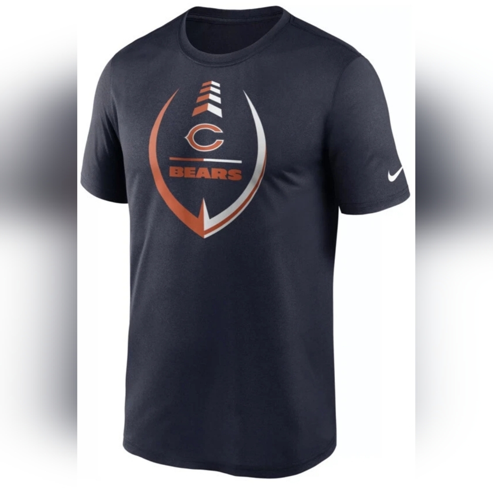 Nike Men's Navy Chicago Bears Football Graphic The Nike Tee Tee NFL XL